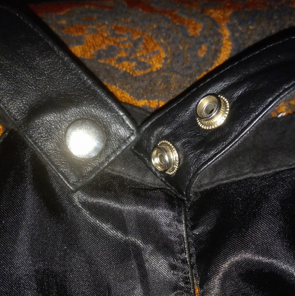 Women's plus size genuine leather all black halter - Picture 7 of 11